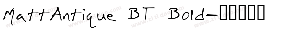 MattAntique BT Bold字体转换